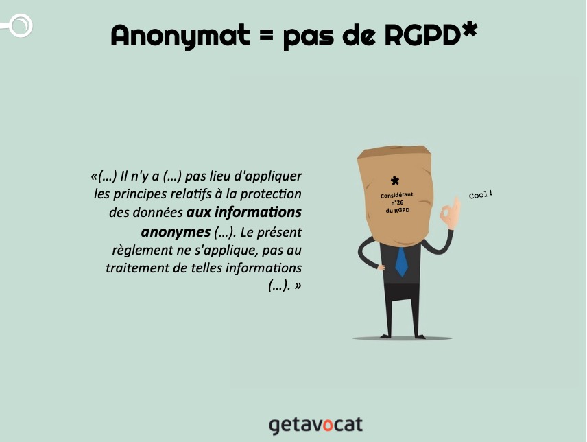 RGPD et donnes anonymises : les conditions!